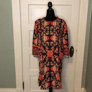Colorful floral tunic